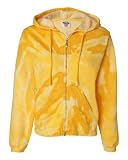 Tie-Dyed Ladies' Tone-on-Tone Pinwheel Full-Zip Hooded Sweatshirt (Assorted Colors)