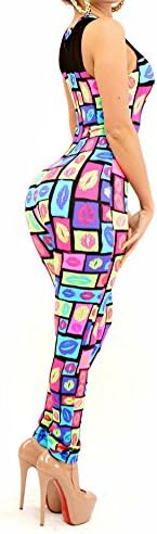 Sexy Womens Zipper Front Deep V Neck Bandage Jumpsuits Romper Clubwear (US L, Z-COLOR 4)