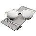 zeroUV - Modern Fashion Metallic Frame Color Mirrored Lens Pantos Aviator Sunglasses