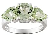 STERLING SILVER 5.80CTW PRASIOLITE RING