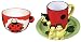 ZooBuds Hand Painted 3-Piece Ladybugs Design Breakfast Set