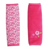Tuc Tuc Newborn to Toddler Pink Car Seat Harness Pads. Strap Cover Buddies. Natural Berries Collection.