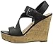 Rampage Women's Heidi Platform Ankle Strap Open Back Wedge Sandal
