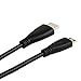 Mini HDMI to HDMI, CableCreation Coiled Mini-HDMI Male to HDMI Male Converter Adapter Cable, Support 3D, 1080P Resolution, 1~4 Feet/ Black