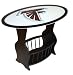 Atlanta Falcons Wood End Table With Glass Cover