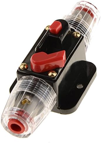 Sinduc Auto Car Stereo Switch Fuse Holders Circuit Breaker Reset Fuse Inverter for Car Audio 12V-24V DC