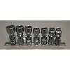Genius 7pc 3/8" Drive SAE Shallow Universal Swivel Hand Sockets