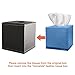 HOMETEK PU Leather Square Roll Tissue Box Holder Cover Napkin Paper Box Case Tray Pumping for Home Office Car Automotive (Brown)