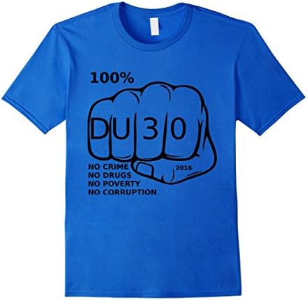 Men's Duterte for President T-shirt Medium Royal Blue