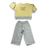 Mish Mish - Toddler Boys Long Sleeve Pant Set, Yellow, Grey