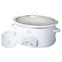 Crock-Pot SCVP609-KLS Smart-Pot 6-Quart Oval-Shaped Slow Cooker with Little Dipper, White