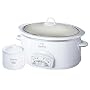 Crockpot SCVP609-KLS Smart-Pot 6-Quart Oval-Shaped Slow Cooker with Little Dipper, White