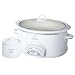 Crockpot SCVP609-KLS Smart-Pot 6-Quart Oval-Shaped Slow Cooker with Little Dipper, White