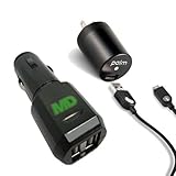 Black Color Dual Port / Socket USB Car Cigarette Lighter VPA DC Charger Adapter for up to 2 Devices at a Time (83904), Palm USB Travel Charger and Palm Sync and Charge USB Cable (3402WW) for Use with Palm Pixi Plus, Palm Pre Plus, Palm Pixi, Palm Pre, Treo 800w