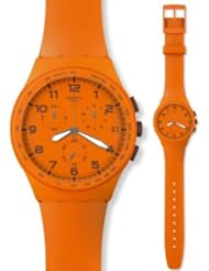 Swatch Originals Wild Orange Chronograph Orange Silicone Unisex Watch SUSO400