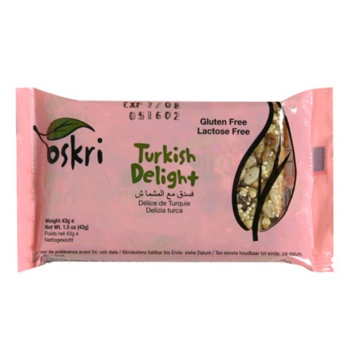Oskri Organics Honey Bar Turkish Delight, 1.5 Ounce Package (Pack of 20)