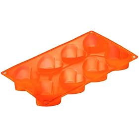 Le Creuset Cook 'n' Bake 8 Cup Heart Muffin Tray, Orange