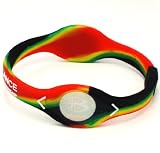 Unique Rasta Colour Silicone Power Balance Wristband (Small 17.5cms)