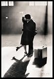 Eternal Kiss Romantic Couple Photo Pic Art White Wood-Mounted Poster Print - 24