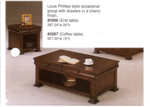 3 pc Louis Philipe Cherry Finish