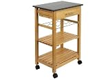 Ethos Jensen Granite Top Kitchen Trolley, Bamboo