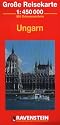 Hungary International Road Map 1:450,000 with Separate Index