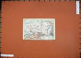 C1900 Colour Map Switzerland Street Plan Aarau Baden