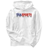 Usa Sports Rowing Sports Mens Hoodie (White, Sizes X-Small - XXX-Large)