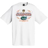 Florida Gators 2006 BCS National Champions Then and Now White T-Shirt
