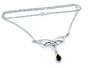 Sterling Silver Goddess Celtic Knot Garnet Necklace