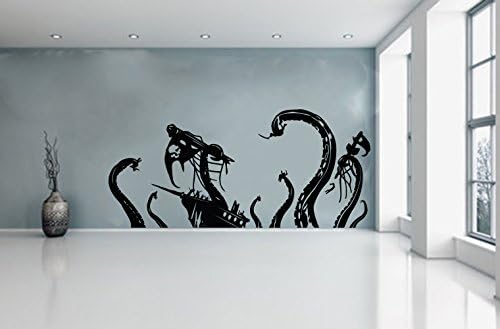 Just Good Deals Vinyl Wall Decal Sticker Pirate Ship Attack by Octopus