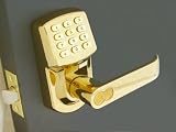 Electronic Keyless Door Lock Set - Bright Brass (Right Handed)