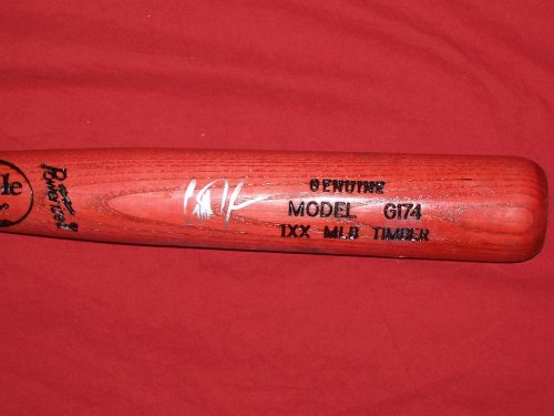 Goeff Jenkins Autographed Louisville Slugger Baseball Bat, Philadelphia Phillies, Milwaukee Brewers, Proof Photo of Geoff Signing This Exact Bat for Us.