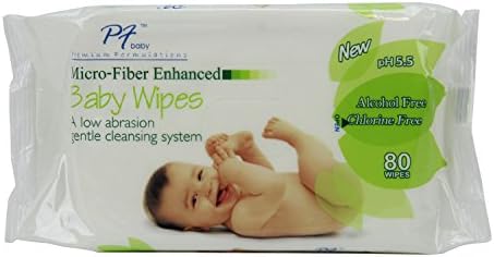 12 Pack ( 960 CT) P7 Baby Premium Formulations Baby Wipes Micro Fiber Enhanced Alcohol Free Chlorine Free PH Neutral 5.5 Gentle enough for hands, face,Body
