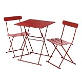 Outdoor Patio 3-pc. Metal Bistro Set - Red