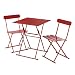 3–pc. Metal Bistro Set – Red