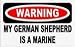 MY GERMAN SHEPHERD IS A MARINE Decals / Stickers * Pack of 10