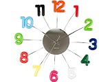 Karlsson Wall Clock Spider Numbers, Colours, Plastic W. Steel