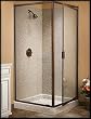 Basco Thinline Shower Enclosure 145CUS-EE-BR. 68 1/2''xCustom, Clear Etched Glass, Bronze, Glass