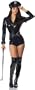 Delicious Women's Officer Tough Love Sexy Costume, Black, Small/Medium