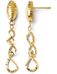 14k Yellow gold Leslies Polished Post Dangle Earrings