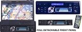 Lanzar SDBT74NV 7-Inch 1xDIN In-Dash Motorized Touchscreen LCD Monitor with DVD/CD/USB/SD/AM/FM/Bluetooth and GPS with USA/Canada/Mexico