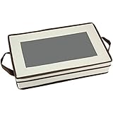 Household Essentials Flatware Storage Chest with Separate Serving Utensil Storage Pouch