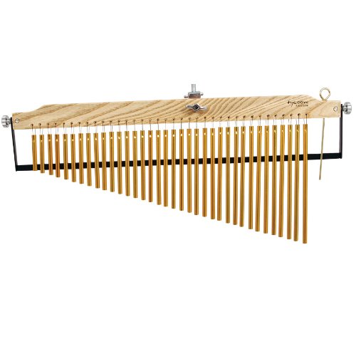 Tycoon Percussion Master Grand Series Bar Chimes - 36 Gold On Ash Wood Bar