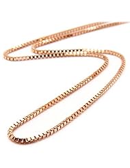 20" 0.6MM Box Chain in 14K Rose Gold