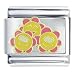 Jewelry : Smiling Flower Italian Charms Bracelet Link