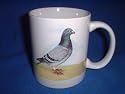 Racing Pigeon White Ceramic Mug