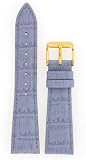 Watch Band Lavender Genuine Leather Crocodile Grain 16 millimeter Tech Swiss