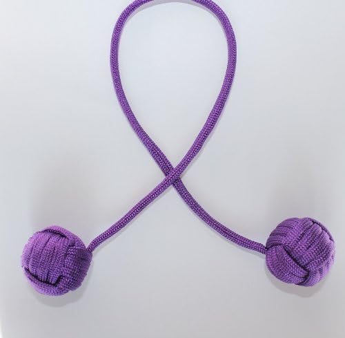 24" 550 Paracord Double Ended Tactical keychain 3/4" - Purple