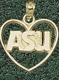 Anderson Jewelry Arizona State Sun Devils Sunburst Heart Gold Charm